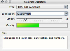 password feedback in tiger