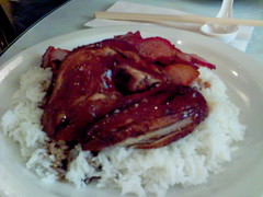 duck and char siu rice