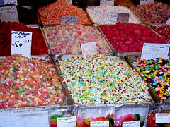 Sugar sweets in the open suq