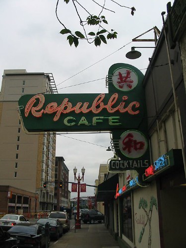 republic cafe sign