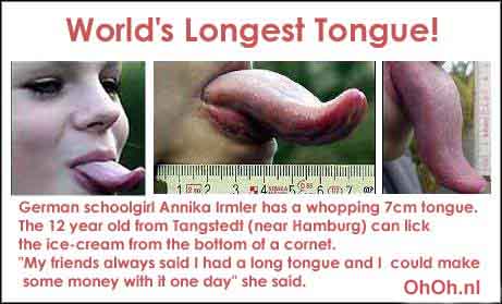 World's Longest Tongue!