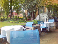 Alfresco dining area and vege garden