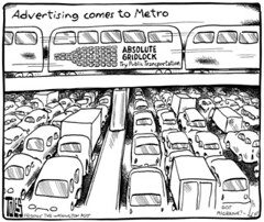 Advertising comes to the subway -- Tom Toles editorial cartoon